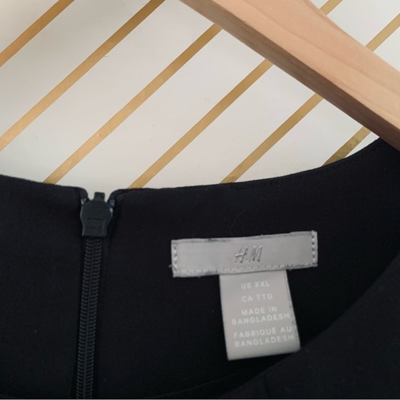 H&M belted scoop neck cap sleeve sheath dress XXL - Picture 4 of 10